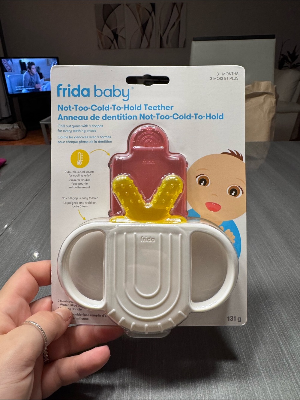 Frida Baby Not-Too-Cold-To-Hold Teether - White & Yellow